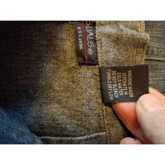 Kyoto Kasuals Jean Denim Modest Long Skirt Size 9 Slit Straight Juniors - Picture 6 of 6